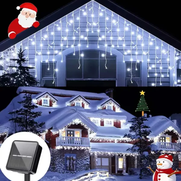 Solarne lampice sa belim svetlom osvetljavaju prostor prirodnim tonom