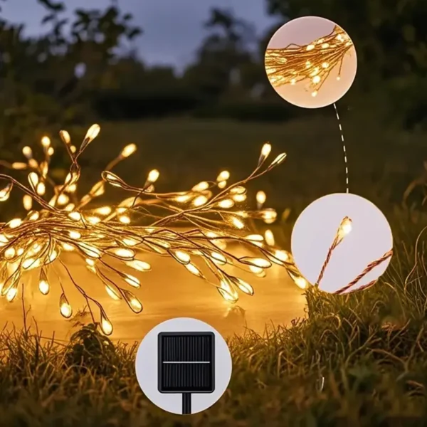 Solarne lampice na fleksibilnoj bakarnoj žici lako se oblikuju i postavljaju po želji