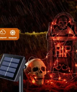 Solarne sijalice 10m narandžaste boje stvaraju topli sjaj i ulepšavaju svaku terasu ili baštu