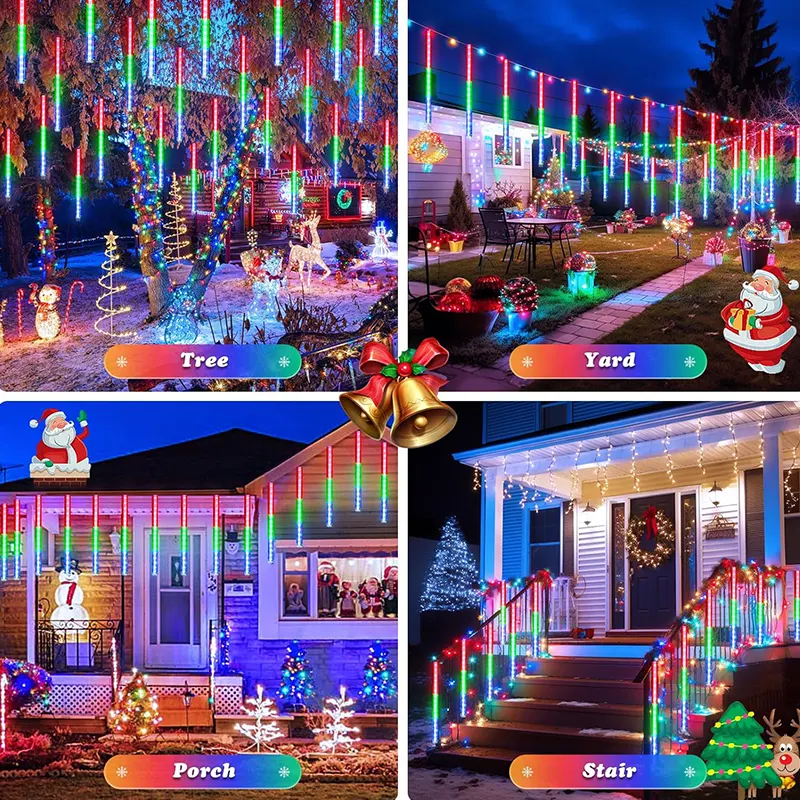 Spoljašnja LED rasveta u šarenim tonovima za zimske večeri