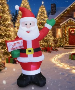 Svetleći Deda Mraz sa RGB svetlom stvara rotirajuće i živopisne efekte