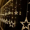 Toplo bela LED zavesa sa zvezdama i mesecima donosi praznični sjaj u dom