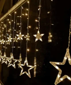 Toplo bela LED zavesa sa zvezdama i mesecima donosi praznični sjaj u dom