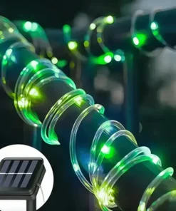 Zelene solarne sijalice u PVC crevu unose svežinu i prirodnu harmoniju