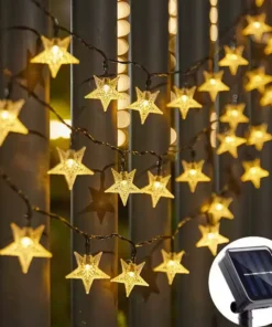 Žute svetleće zvezdice solarni niz unose toplo svetlo u svaki ambijent